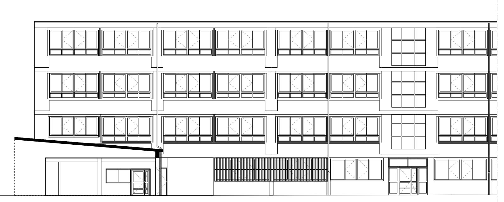 Plan facade 2 ecole élémentaire Cachin