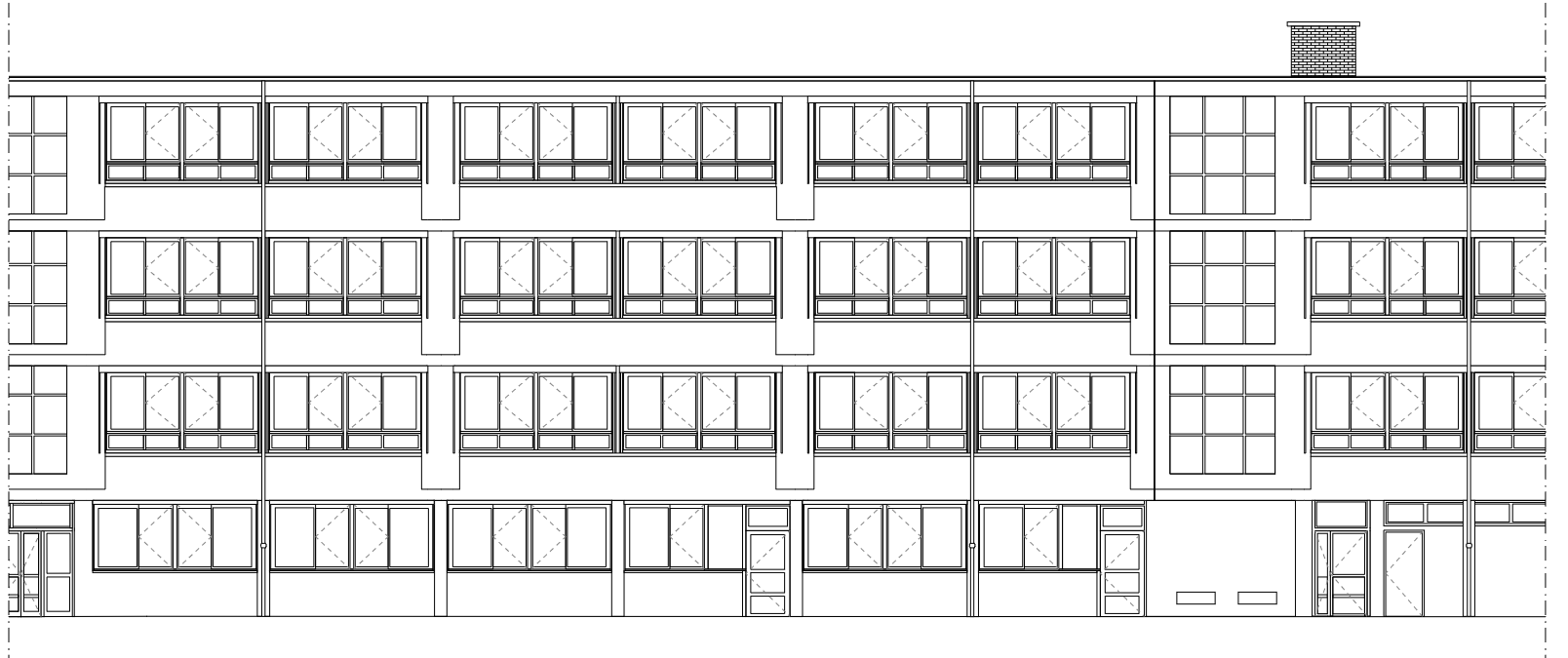 Plan facade 3 ecole élémentaire Cachin
