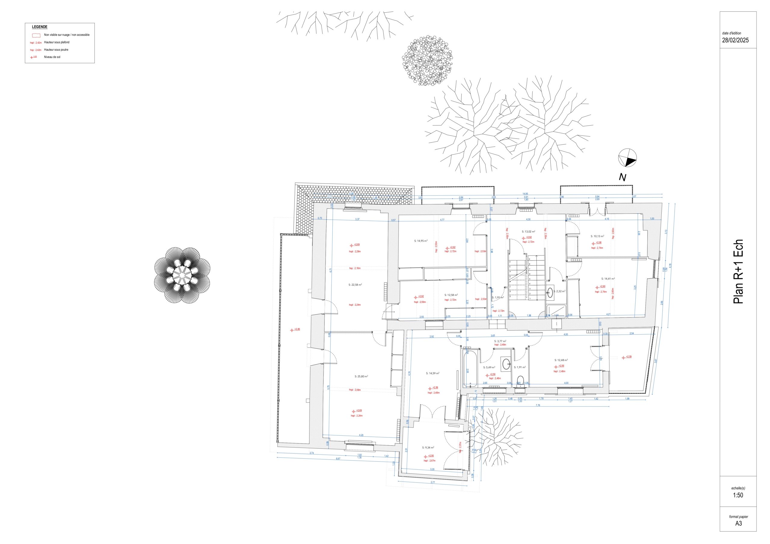 Plans toiture Maison l'Estibette