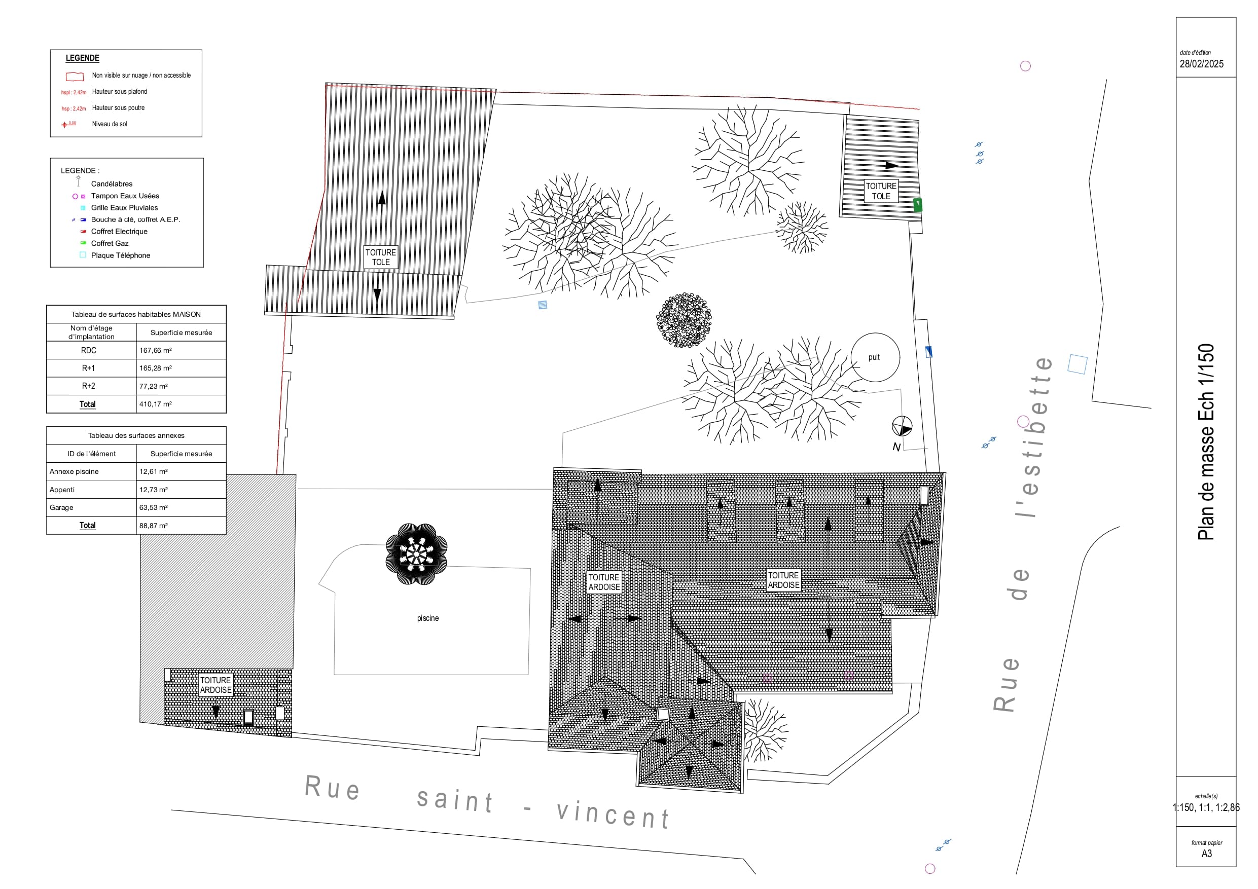 Plan de masse Maison l'Estibette