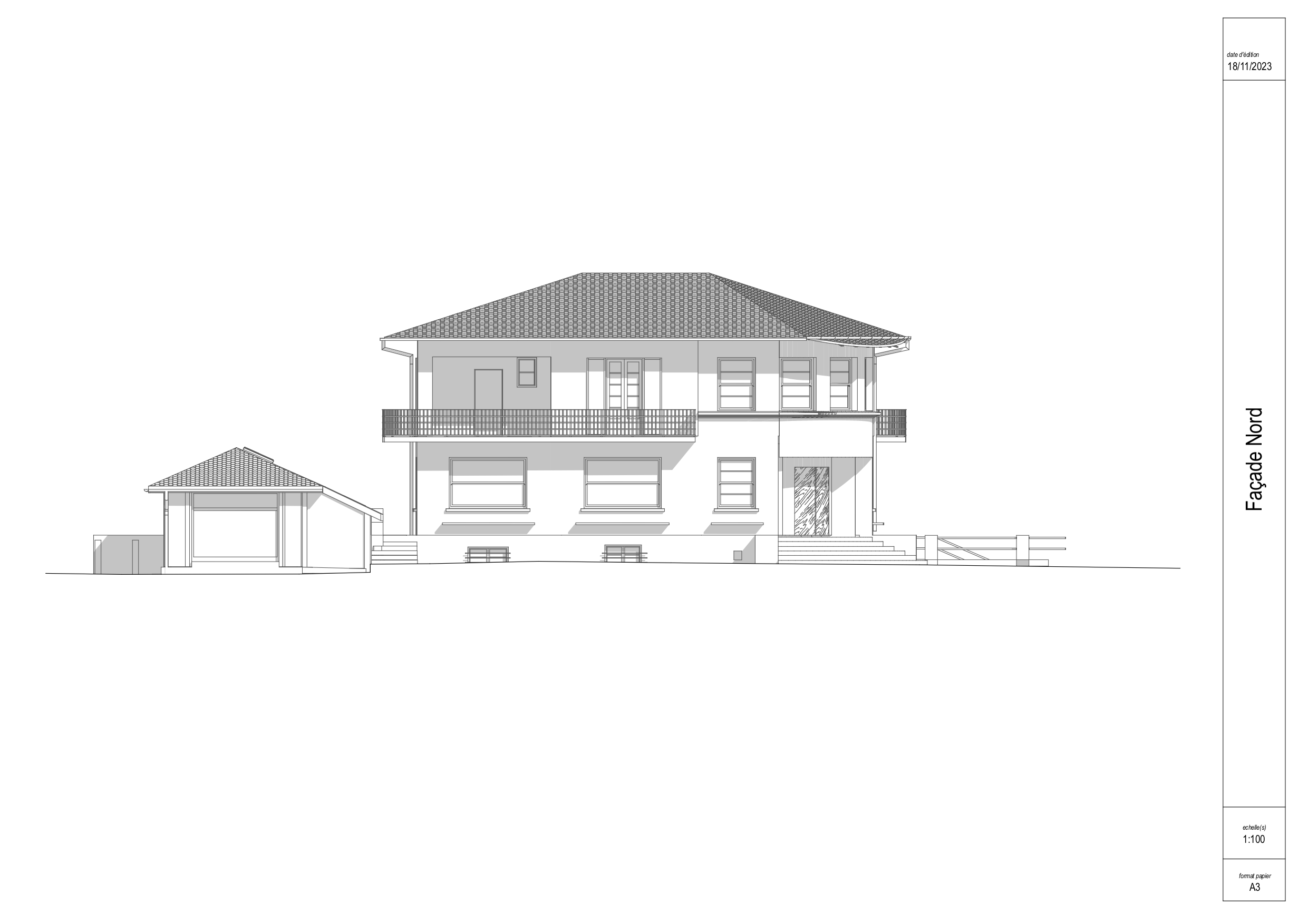 Facade nord Villa Lahary