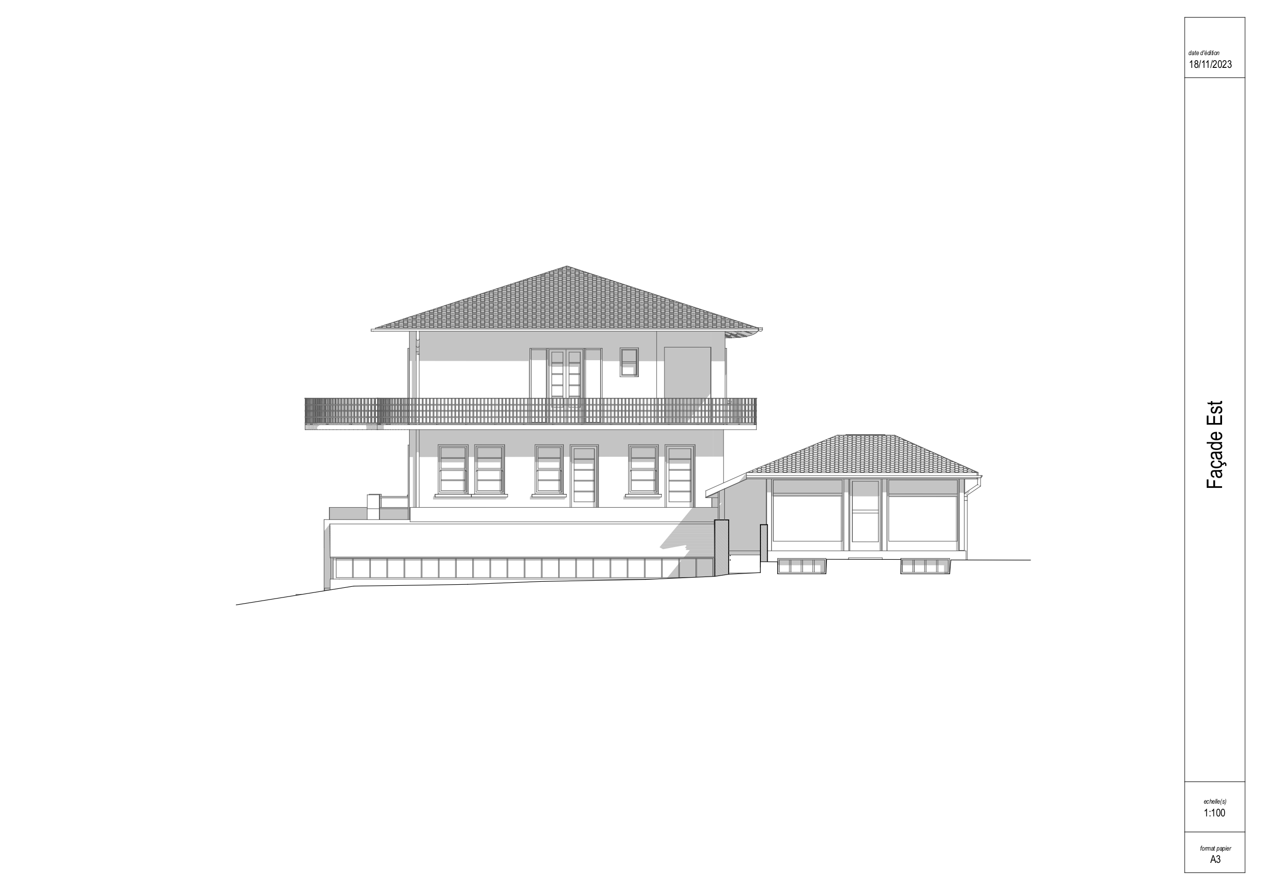 Facade est Villa Lahary