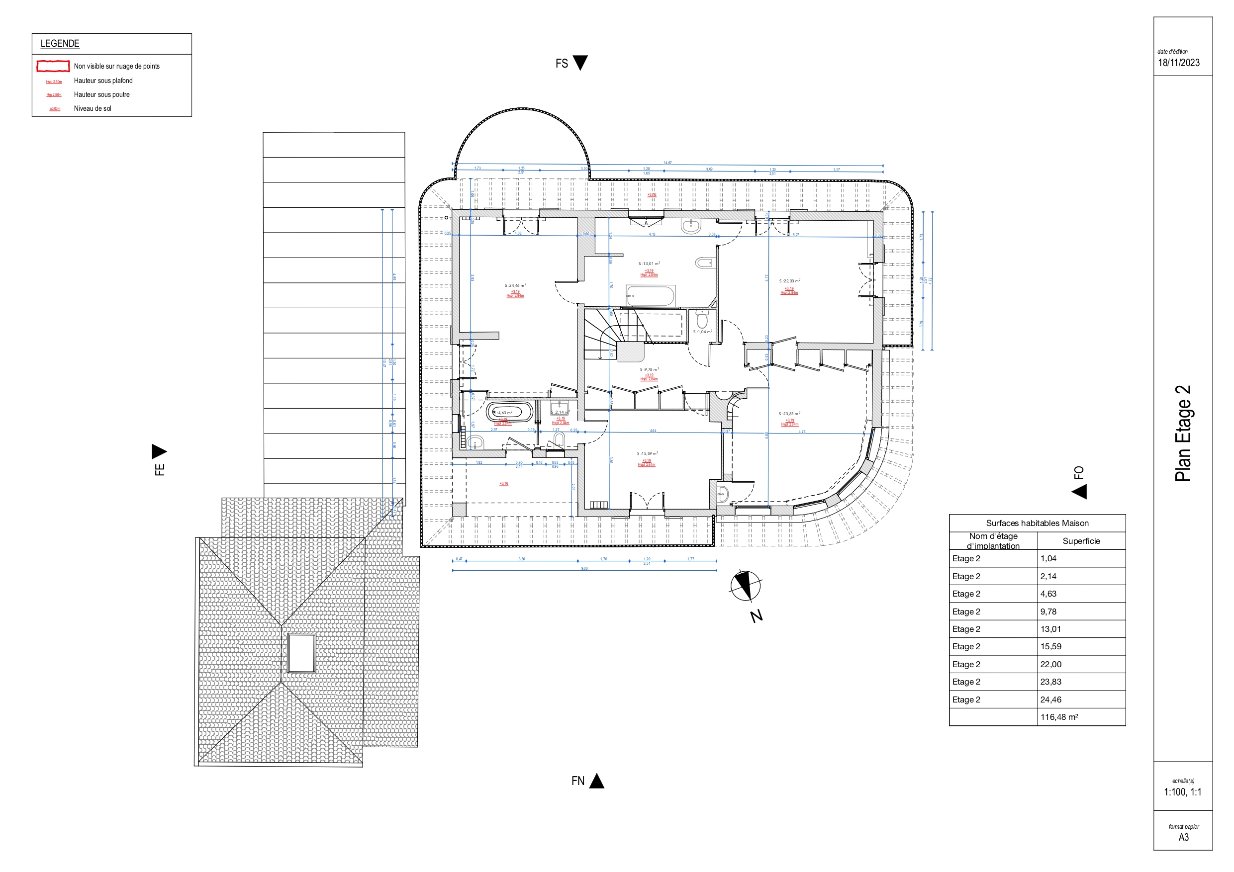 Plan etage Villa Lahary